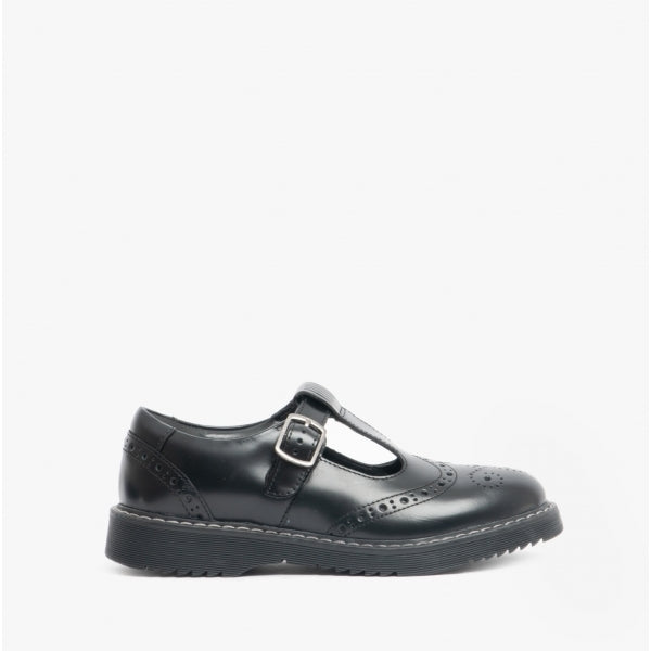 Start-Rite IMAGINE Girls Leather T-Bar School Shoes Black