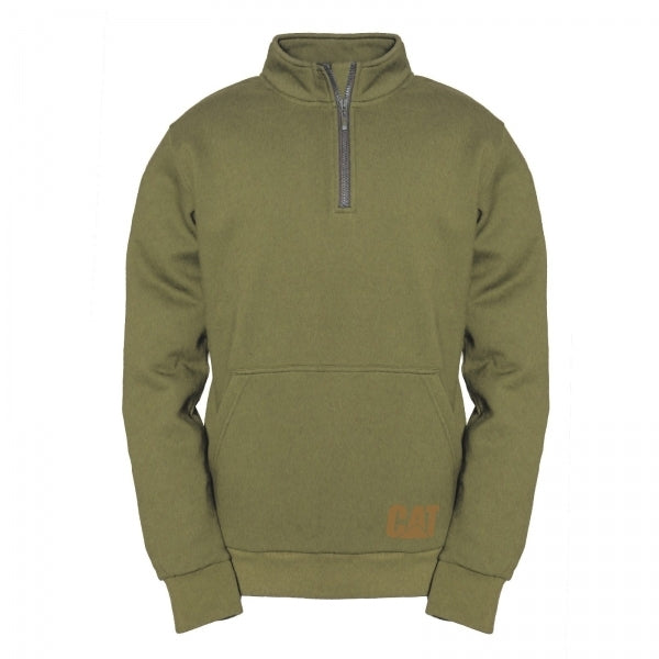 AG 1/4 ZIP Mens Cotton Pull Over Jumper Khaki