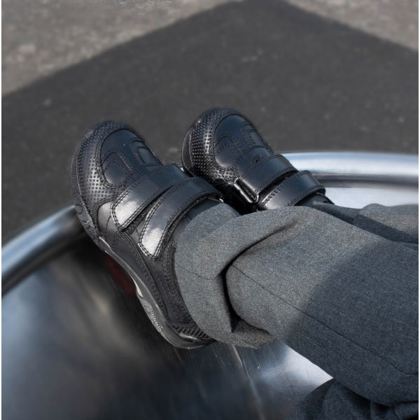 Hush Puppies JEZZA Boys Leather School Shoes Black