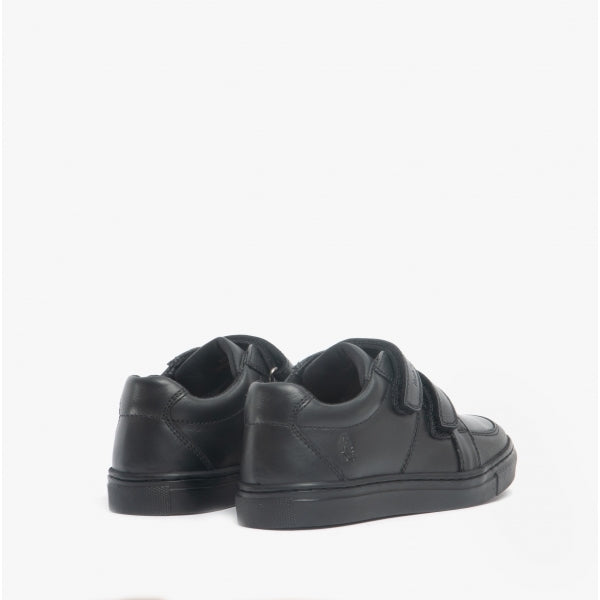 Hush Puppies SANTOS Boys Leather School Shoes Black