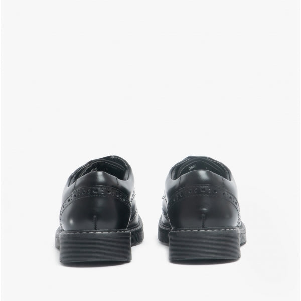 Start-Rite IMPULSIVE Girls Leather Lace Up School Shoes Hi Shine Black