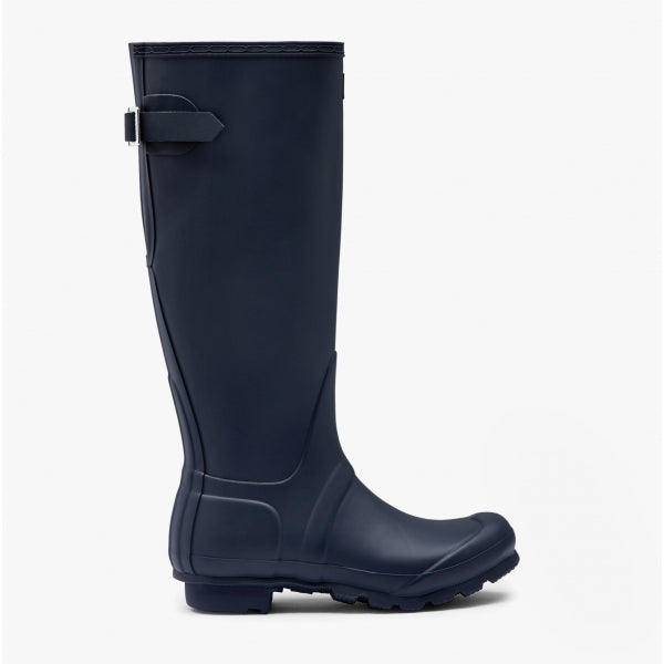Hunter ORIGINAL TALL BACK ADJUSTABLE Womens Wellies Navy