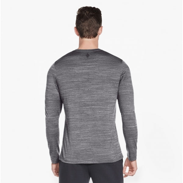 Skechers M3LT157/LTGY ON THE ROAD Mens Long Sleeve T-Shirt Alloy/Bold Black