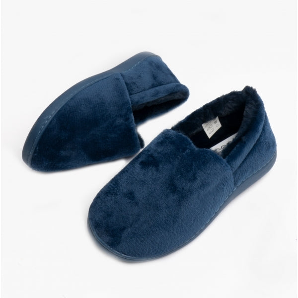 Black Country Shoes RITA Womens Slippers Navy