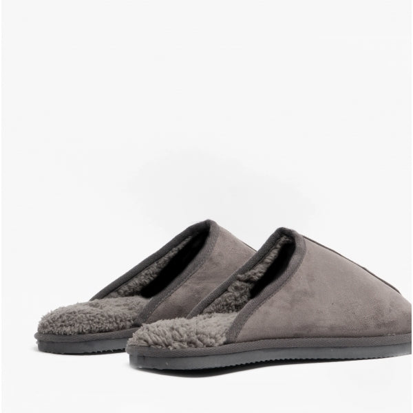 Jack & Jones DUDELY Mens Microfiber Mule Slippers Castlerock