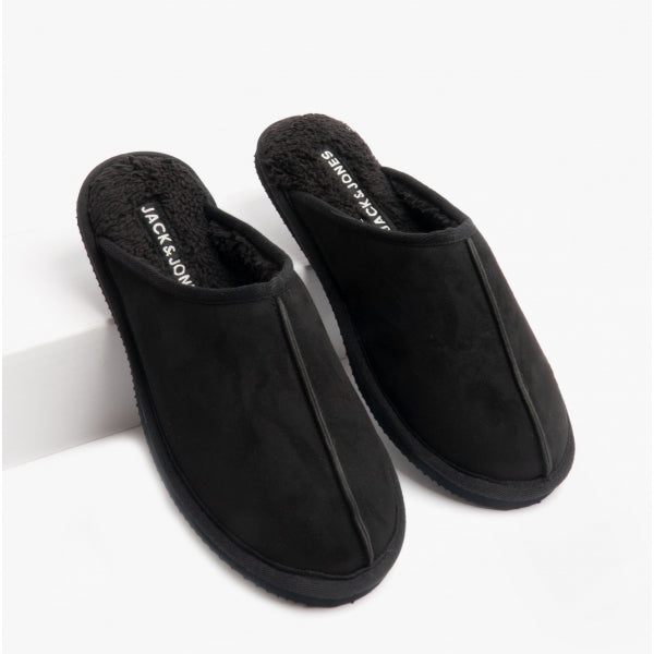Jack & Jones DUDELY Mens Microfiber Mule Slippers Anthracite