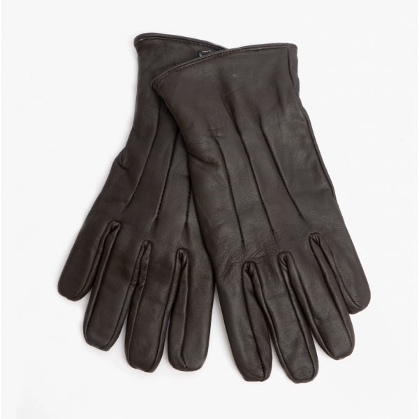 Jack & Jones MONTANA Mens Leather Gloves Dark Earth