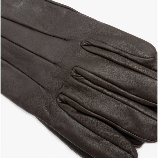 Jack & Jones MONTANA Mens Leather Gloves Dark Earth