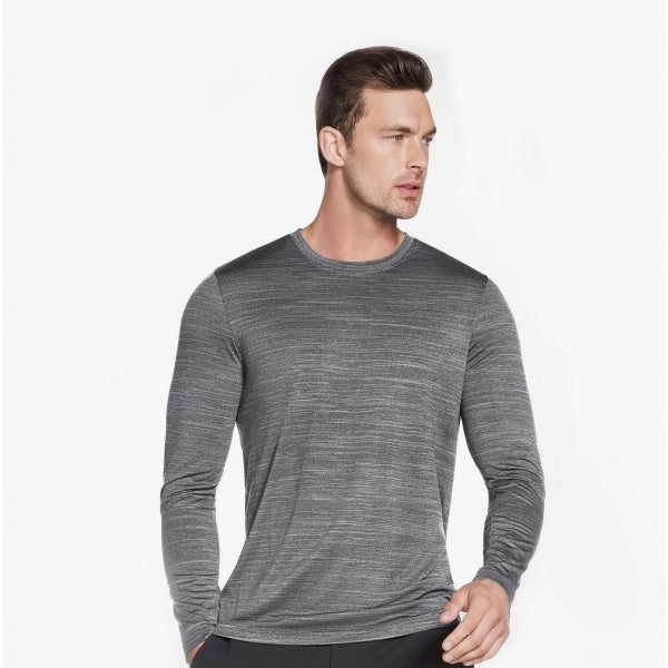 Skechers M3LT157/LTGY ON THE ROAD Mens Long Sleeve T-Shirt Alloy/Bold Black