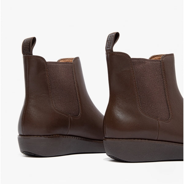 FitFlop SUMI Womens Leather Chelsea Boots Chocolate Brown