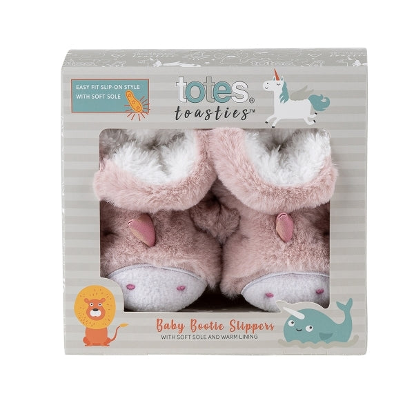 Totes Toasties UNICORN Girls Wool Blend Bootie Slippers Multi