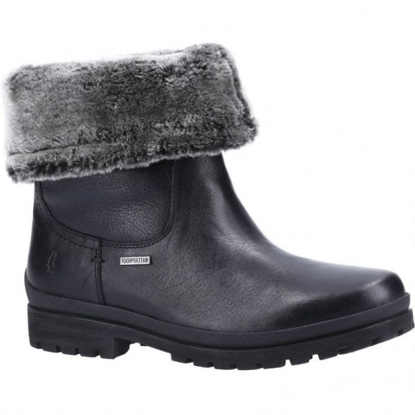 Hush Puppies ALICE Womens Leather Mid-Height Boots Black