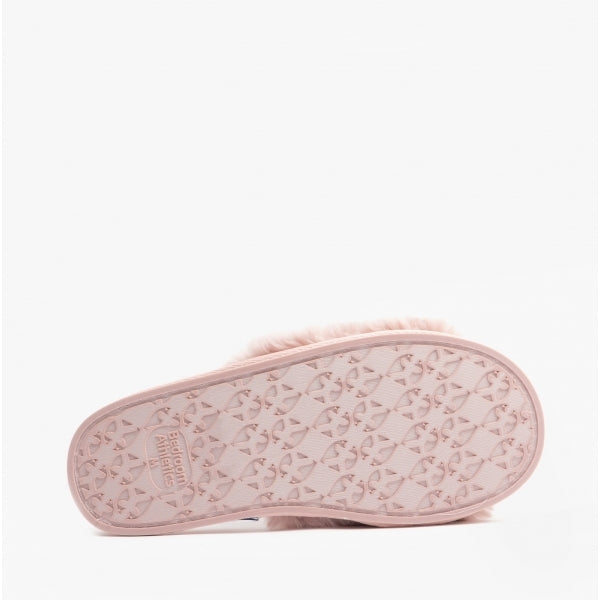 Bedroom Athletics RUBY Womens Faux Fur Slide Slippers Aquarelle