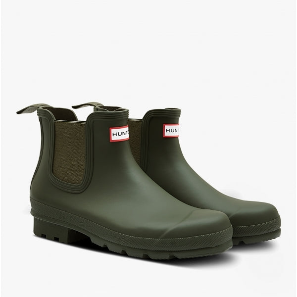 Hunter ORIGINAL CHELSEA Mens Wellies Dark Olive