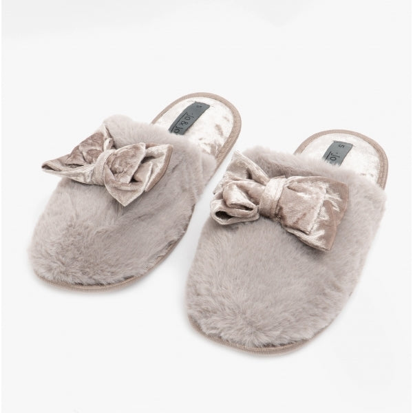 Jo & Joe BEAU Womens Mule Slippers Grey