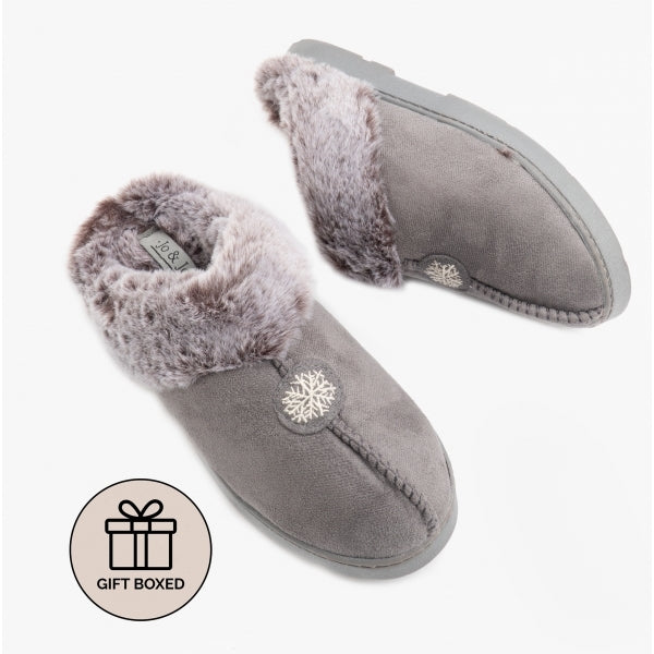 Jo & Joe SPLENDOUR Womens Mule Slippers Grey
