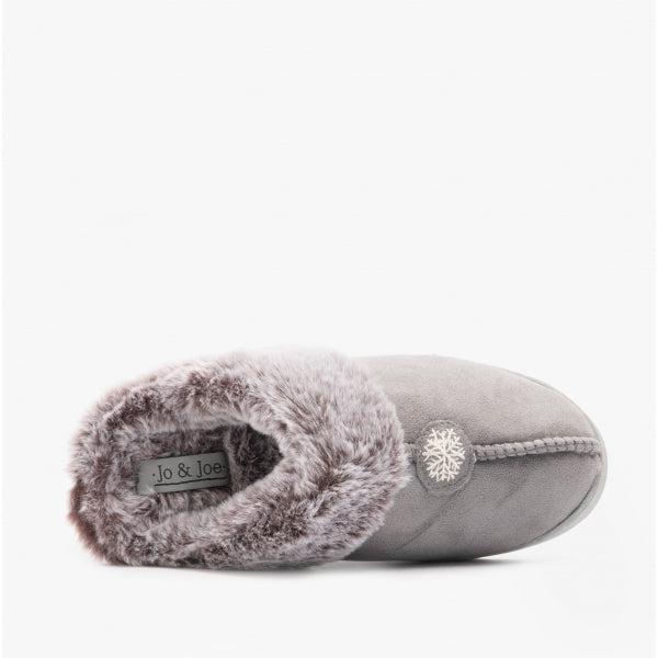Jo & Joe SPLENDOUR Womens Mule Slippers Grey