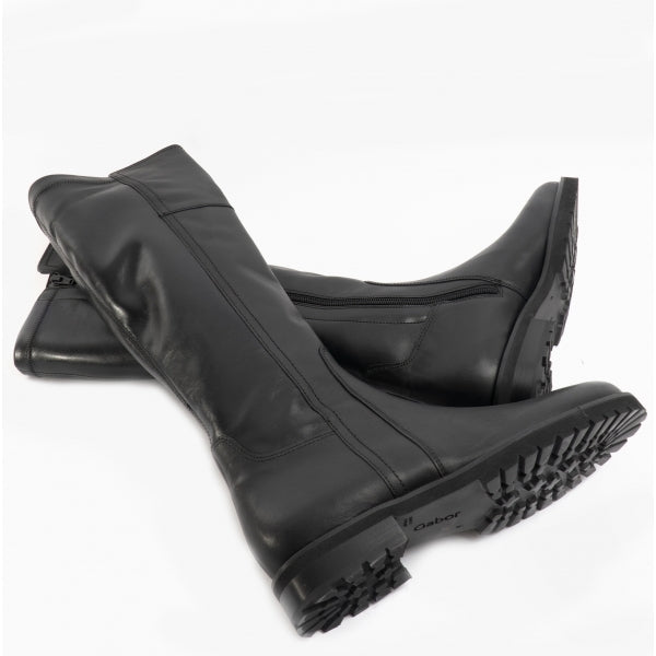 Gabor CABIN Womens Leather Tall Boots Black
