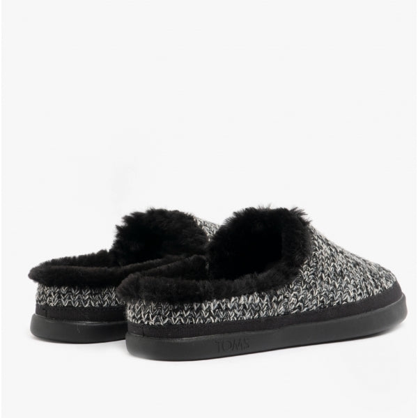 TOMS SAGE Womens Knitted Mule Slippers Black