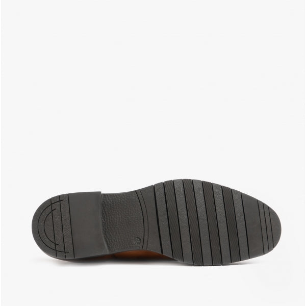 Hush Puppies STERLING Mens Leather Derby Shoes Tan