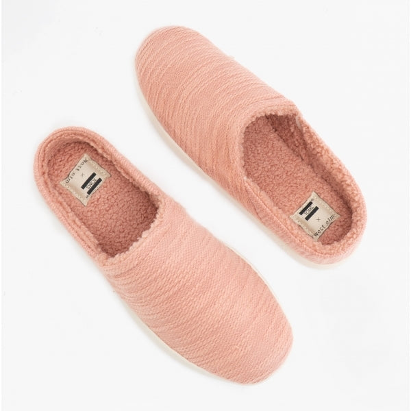 TOMS SAGE Womens Cotton Boucle Mule Slippers Pink