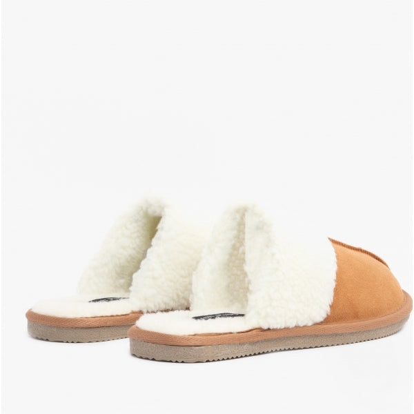 Hush Puppies ARIANNA Womens Suede Mule Slippers Tan