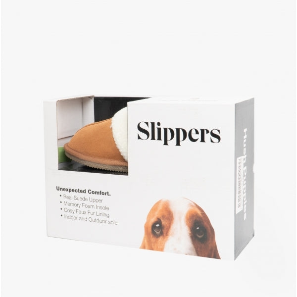 Hush Puppies ARIANNA Womens Suede Mule Slippers Tan