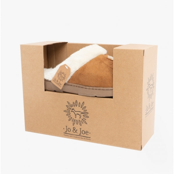 Jo & Joe SNUGGLE Womens Mule Slippers Cognac