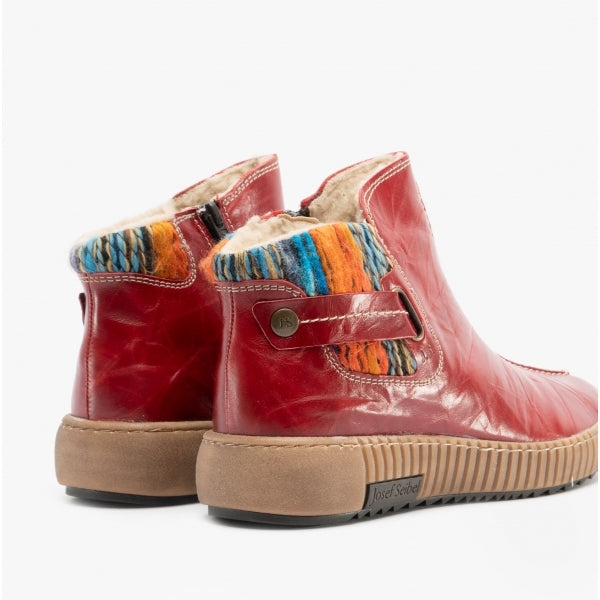 Josef Seibel MAREN 19 Womens Leather Ankle Boots Hibiscus/Combi