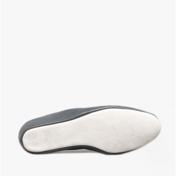 Cincasa Menorca MAHON Womens Leather Mule Slippers Navy