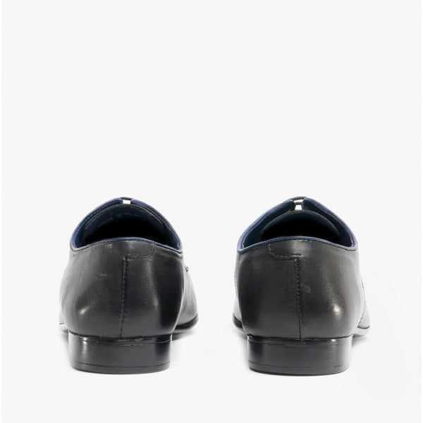 Silver Street London BAKER Mens Leather Plain Toe Pointed Shoes Black