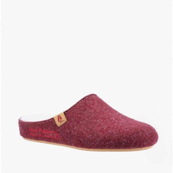 Hush Puppies THE GOOD SLIPPER Womens Recycled Mule Slippers Dark Red