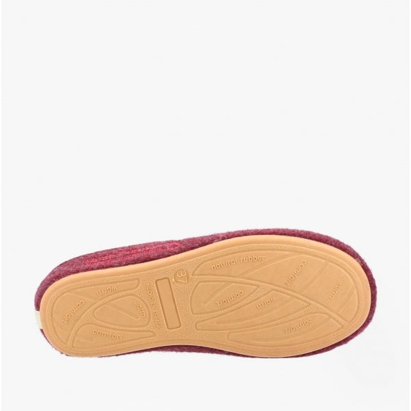 Hush Puppies THE GOOD SLIPPER Womens Recycled Mule Slippers Dark Red