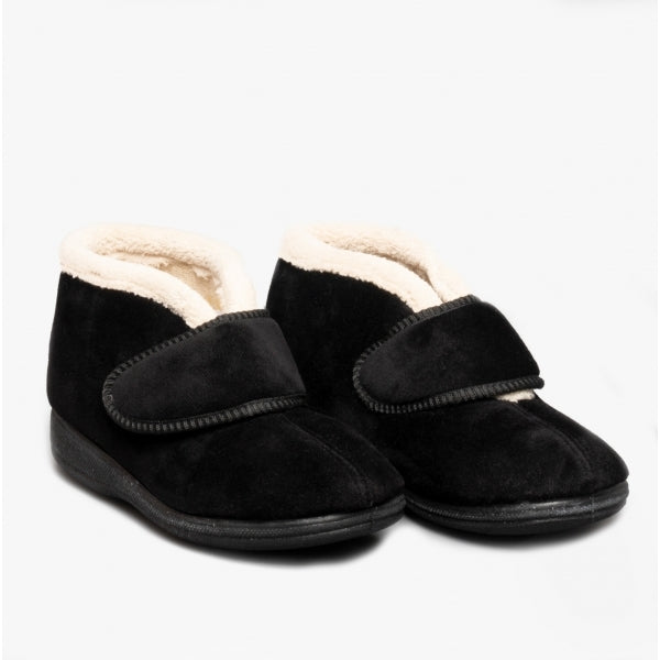 Fleet & Foster LEVITT Womens Boot Slippers Black
