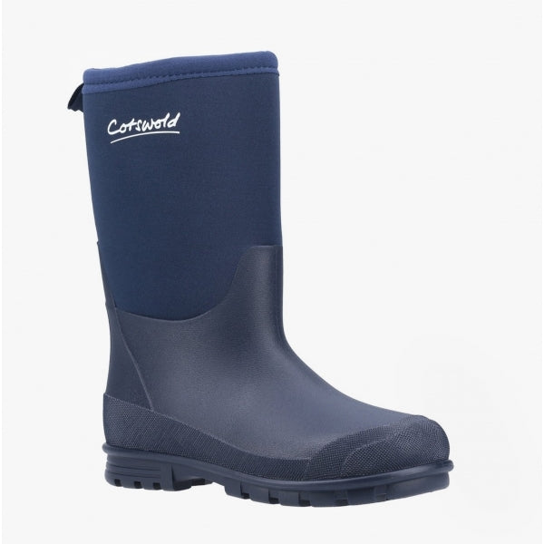 Cotswold HILLY NEOPRENE Kids Wellington Boots Navy