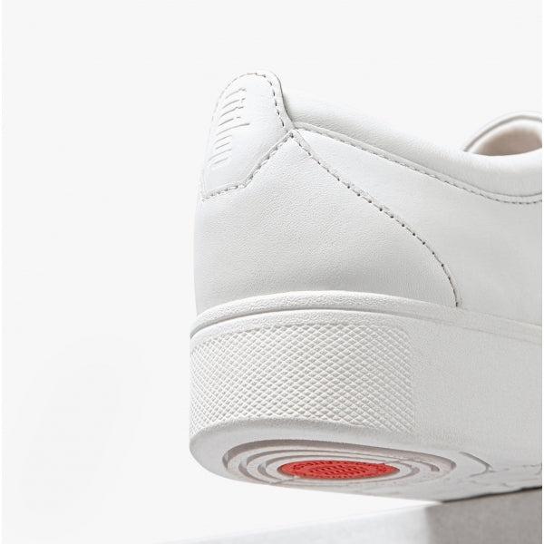 FitFlop RALLY Womens Leather Trainers Urban White
