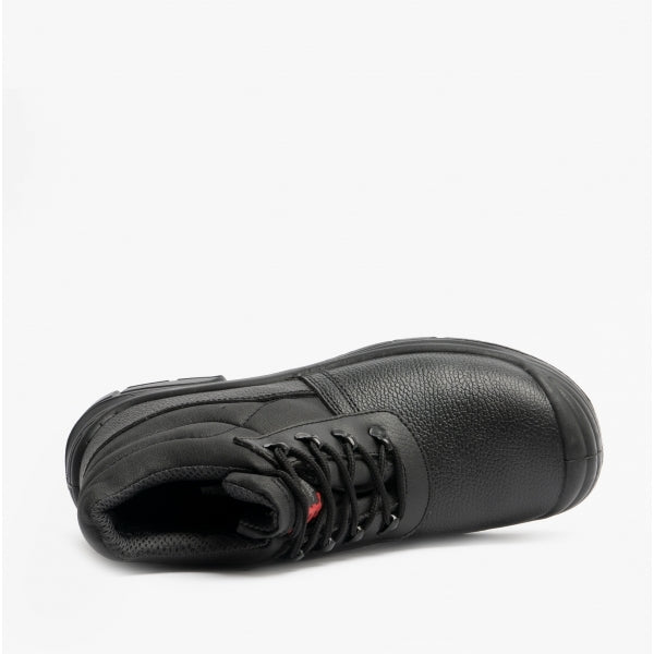 Grafters M9548A Mens Leather Super Wide Chukka Safety Boots Black