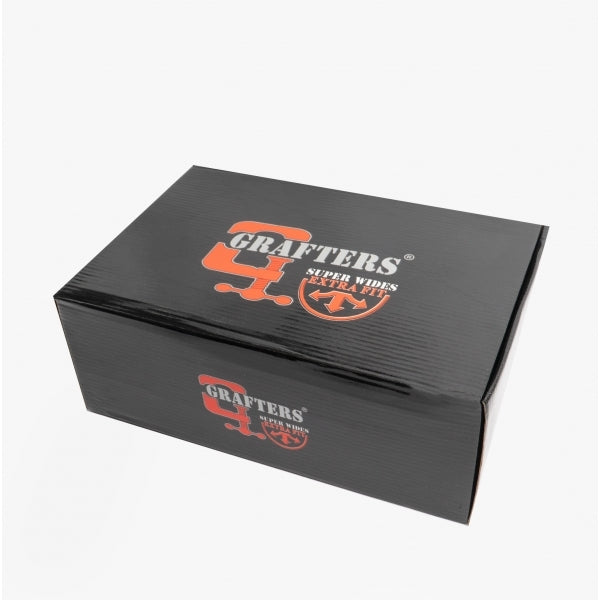 Grafters M9548A Mens Leather Super Wide Chukka Safety Boots Black