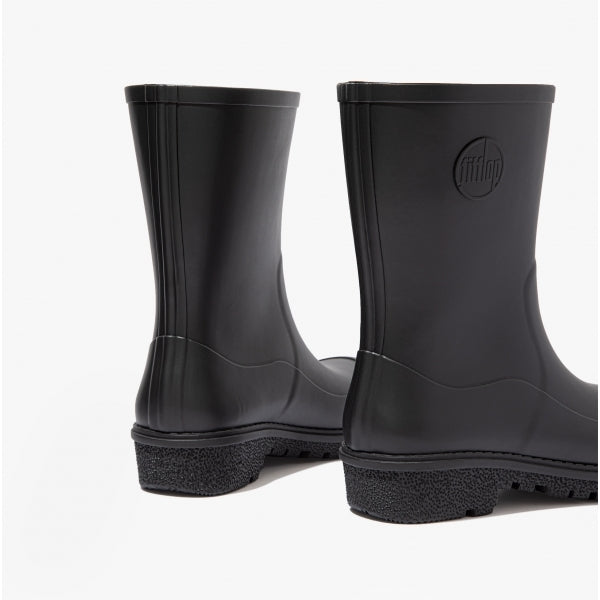 FitFlop WONDERWELLY SHORT Womens Rubber Wellington Boots All Black