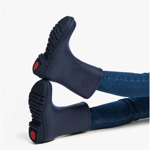 FitFlop WONDERWELLY SHORT Womens Rubber Wellington Boots Midnight Navy