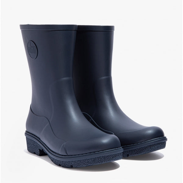 FitFlop WONDERWELLY SHORT Womens Rubber Wellington Boots Midnight Navy