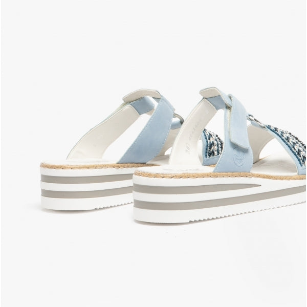 Rieker V02M6-10 Womens Sandals Blue