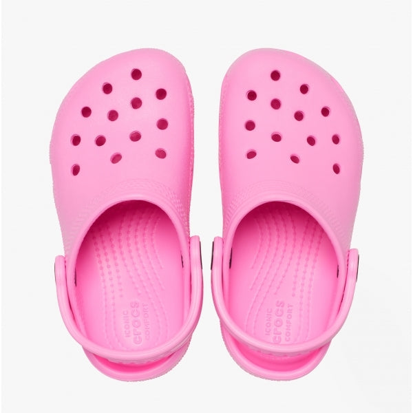 Crocs 206990-6SW TODDLER CLASSIC Girls Clogs Taffy Pink