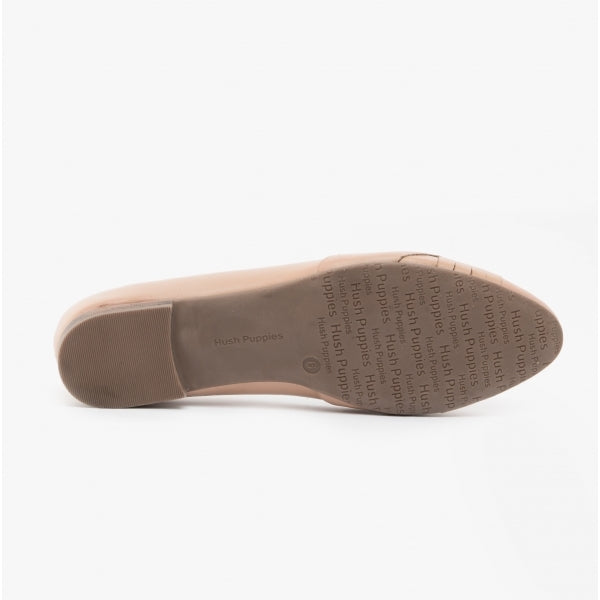 Hush Puppies MARLEY Womens Leather Ballerina Shoes Blush