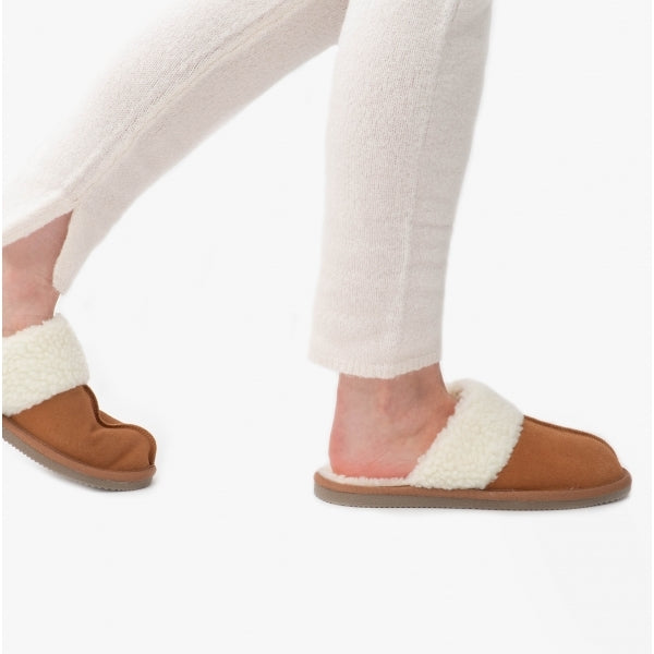 Hush Puppies ARIANNA Womens Suede Mule Slippers Tan