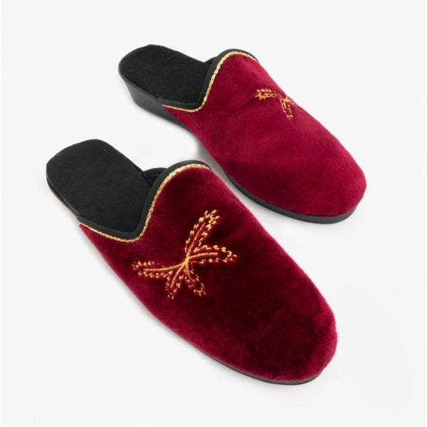 HOS Comfort THERESA Womens Mule Slippers Wine