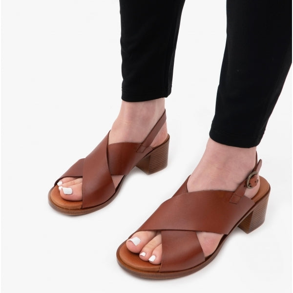 Hush Puppies GABRIELLE Womens Leather Sandals Tan