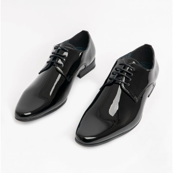 Goor MORGAN Mens Pointed Toe Dress Shoes Black Patent