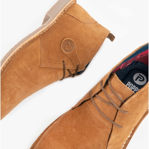 Popps VESPA Unisex Desert Boots Cognac