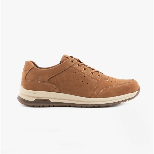 Hush Puppies JOSEPH Mens Leather Lace-Up Shoes Tan